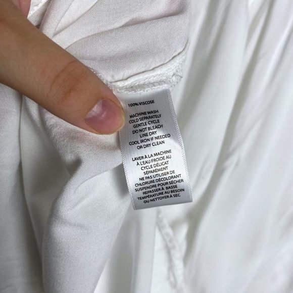 BeachLunchLounge White Casual Lightweight Button Down Casual Small - Picture 7 of 8